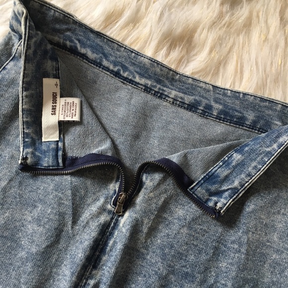 Sans Souci Denim Body Con Pencil Skirt - Picture 7 of 7